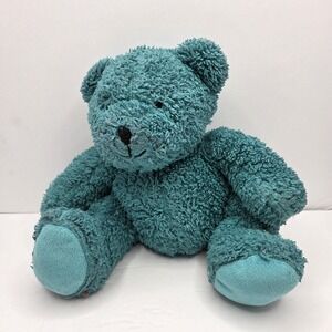 Silver One Teal Teddy Bear Plush Stuffed Animal Soft Turquoise 10"